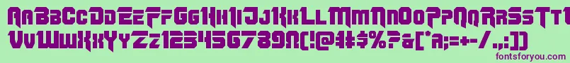 Omegaforce11 Font – Purple Fonts on Green Background