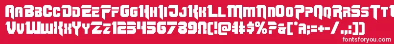 Omegaforce11 Font – White Fonts on Red Background