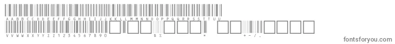 フォントC13 – 白い背景に灰色の文字