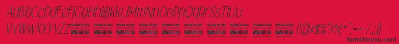 Falkinsansitalicpersonal Font – Black Fonts on Red Background