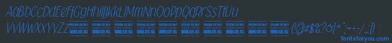 Falkinsansitalicpersonal Font – Blue Fonts on Black Background