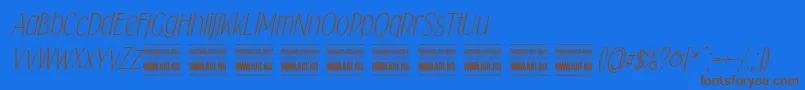 Falkinsansitalicpersonal Font – Brown Fonts on Blue Background
