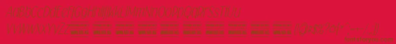 Falkinsansitalicpersonal Font – Brown Fonts on Red Background