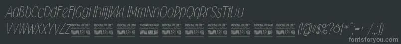 Falkinsansitalicpersonal Font – Gray Fonts on Black Background