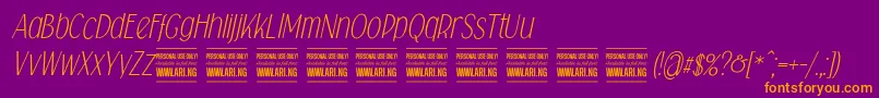 More about Falkinsansitalicpersonal Font Falkinsansitalicpersonal Font – Orange Fonts on Purple Background