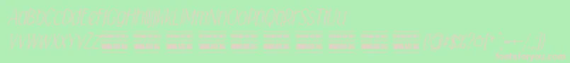 Falkinsansitalicpersonal-Schriftart – Rosa Schriften auf grünem Hintergrund