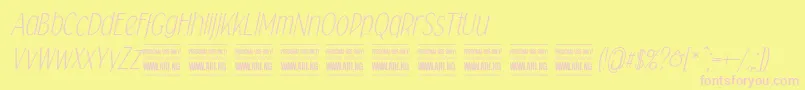 Falkinsansitalicpersonal Font – Pink Fonts on Yellow Background