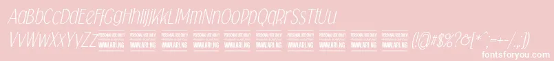 Falkinsansitalicpersonal Font – White Fonts on Pink Background
