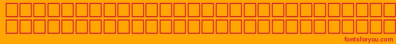 フォントQuiverRegular – オレンジの背景に赤い文字