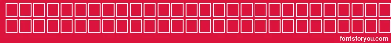 QuiverRegular-Schriftart – Weiße Schriften auf rotem Hintergrund