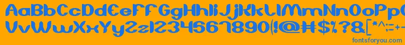 AboutYou Font – Blue Fonts on Orange Background