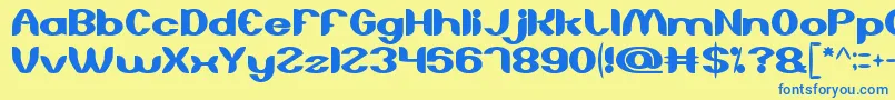 AboutYou Font – Blue Fonts on Yellow Background