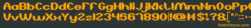 Шрифт AboutYou – оранжевые шрифты на чёрном фоне