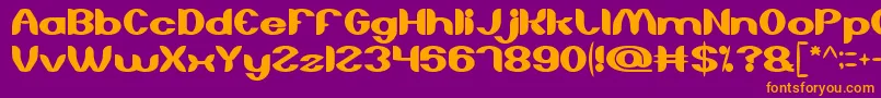 AboutYou Font – Orange Fonts on Purple Background