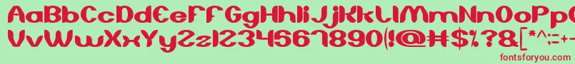 AboutYou Font – Red Fonts on Green Background
