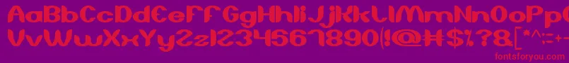 AboutYou Font – Red Fonts on Purple Background