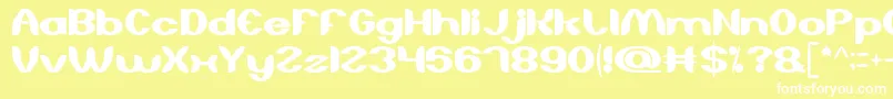 フォントAboutYou – 黄色い背景に白い文字