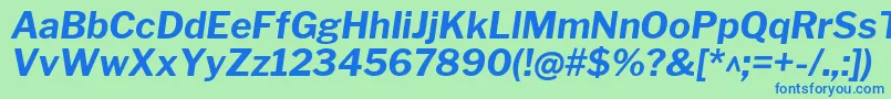 LibrefranklinBolditalic Font – Blue Fonts on Green Background
