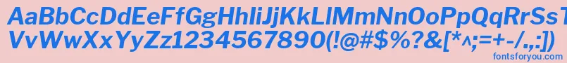 LibrefranklinBolditalic Font – Blue Fonts on Pink Background