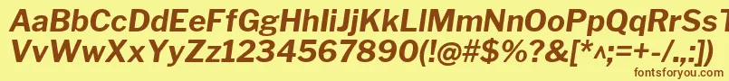 LibrefranklinBolditalic Font – Brown Fonts on Yellow Background