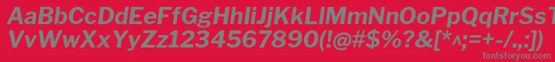 LibrefranklinBolditalic Font – Gray Fonts on Red Background