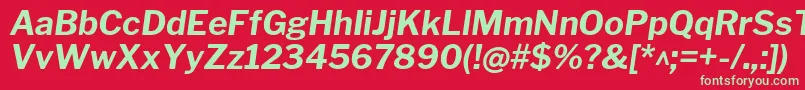 LibrefranklinBolditalic Font – Green Fonts on Red Background