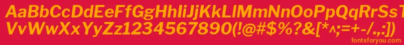 LibrefranklinBolditalic Font – Orange Fonts on Red Background