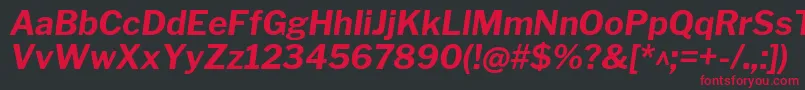 LibrefranklinBolditalic Font – Red Fonts on Black Background