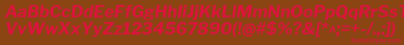 LibrefranklinBolditalic Font – Red Fonts on Brown Background
