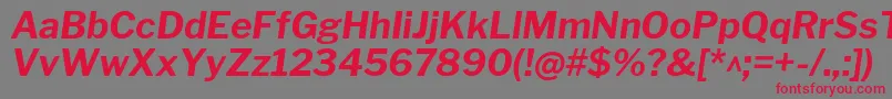 LibrefranklinBolditalic-Schriftart – Rote Schriften auf grauem Hintergrund