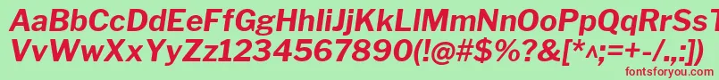 LibrefranklinBolditalic Font – Red Fonts on Green Background