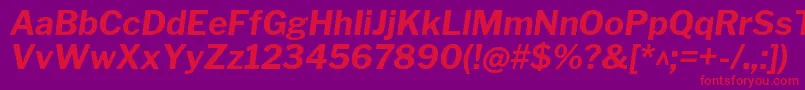 LibrefranklinBolditalic Font – Red Fonts on Purple Background