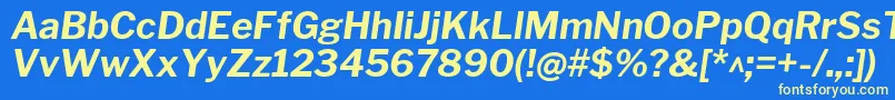 LibrefranklinBolditalic Font – Yellow Fonts on Blue Background