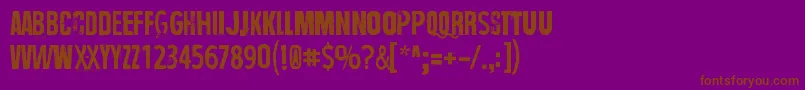 WrongTimeWrongPlace Font – Brown Fonts on Purple Background