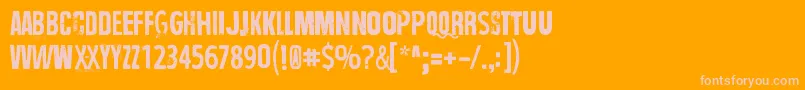 WrongTimeWrongPlace Font – Pink Fonts on Orange Background