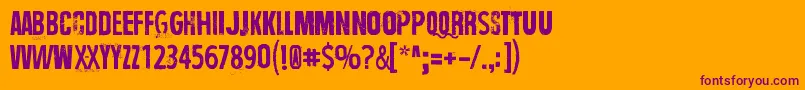WrongTimeWrongPlace Font – Purple Fonts on Orange Background
