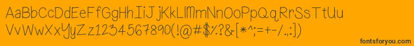 What...FishDied Font – Black Fonts on Orange Background