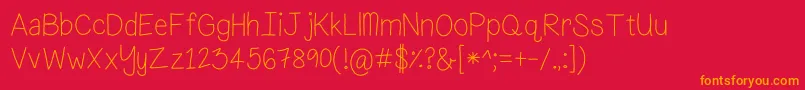 What...FishDied Font – Orange Fonts on Red Background