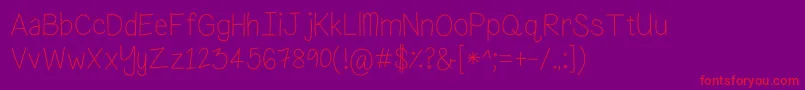 What...FishDied Font – Red Fonts on Purple Background