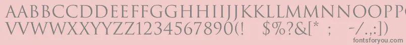 Trajax Font – Gray Fonts on Pink Background