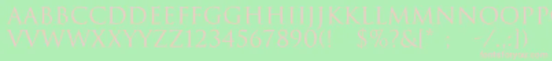 Trajax Font – Pink Fonts on Green Background