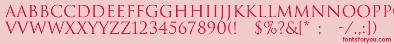 Trajax Font – Red Fonts on Pink Background