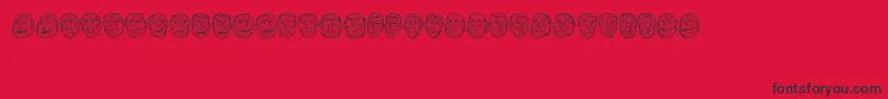フォントOpa – 赤い背景に黒い文字