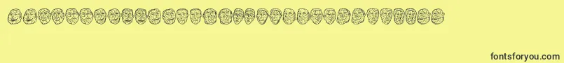 フォントOpa – 黒い文字の黄色い背景