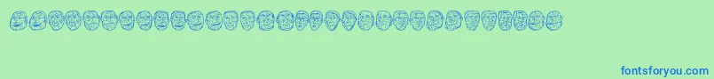 fuente Opa – Fuentes Azules Sobre Fondo Verde