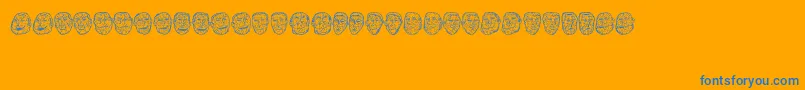 Opa Font – Blue Fonts on Orange Background