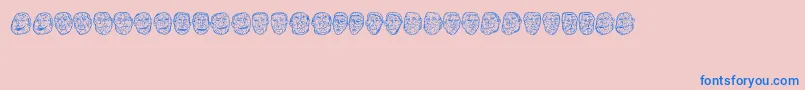 Opa Font – Blue Fonts on Pink Background