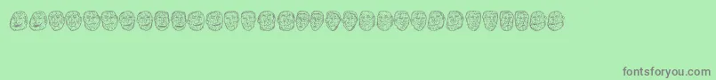 Opa Font – Gray Fonts on Green Background
