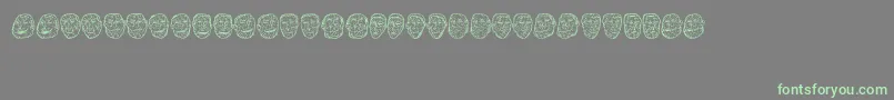 Opa Font – Green Fonts on Gray Background