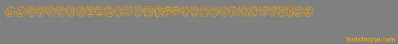 Opa-Schriftart – Orangefarbene Schriften auf grauem Hintergrund